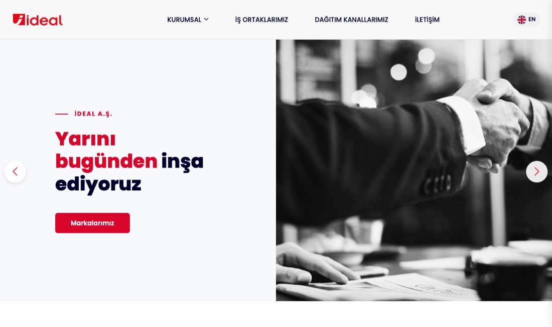 İdeal A.Ş. web sitesi
