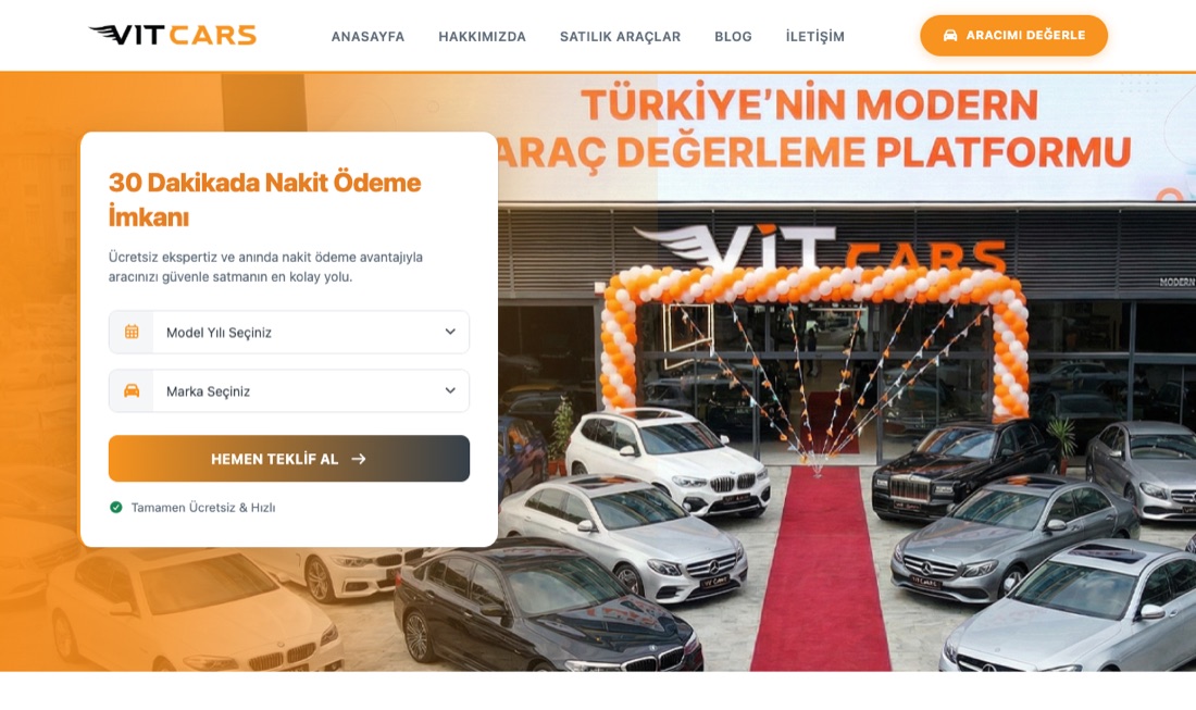 VitCars web sitesi